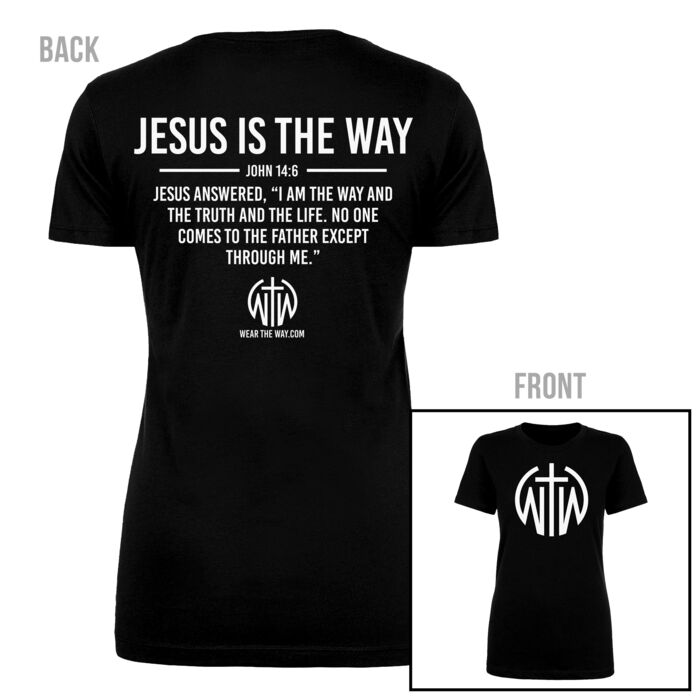 JESUS IS THE WAY - WOMEN'S FITTED T-SHIRT - $E6GFSC$ Thumbnail