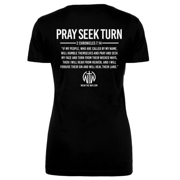 PRAY SEEK TURN - WOMEN'S FITTED T-SHIRT - $BQ87ER$ Thumbnail